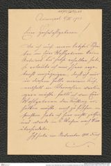 Nachlass Franz Steindachner, Brief von Konstantin Henochen an Franz Steindachner (08.03.1902), Inv.Nr. 214.01, Seite 1